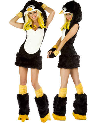 Cute Penguin Costume with Zipper